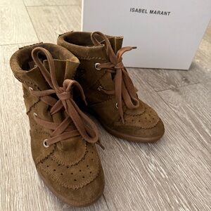 Isabel Marant Tan Suede Sneaker